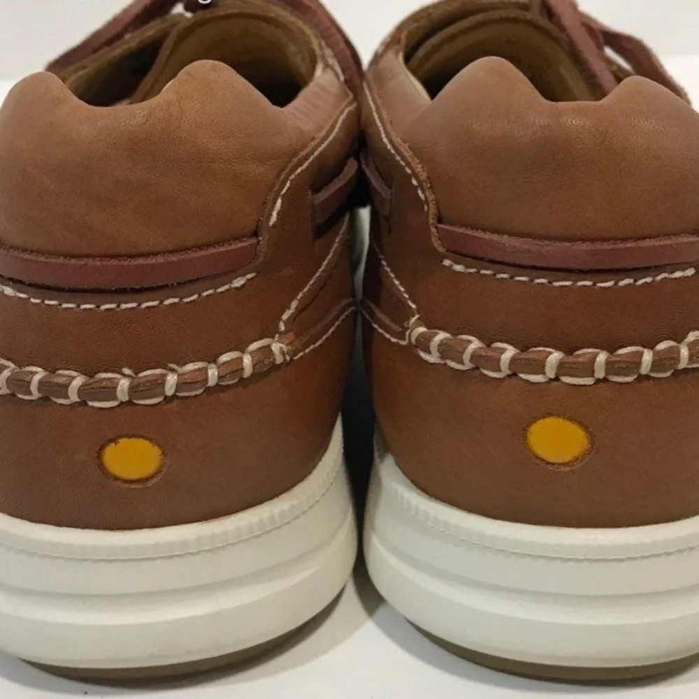 Men’s Samuel Hubbard Brown Leather New Endeavor Boat Shoe Size 10M